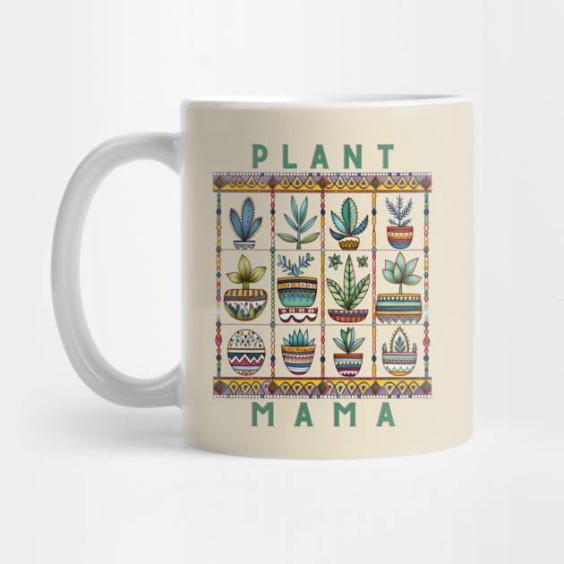 Boho Plant Mama Succulent Plants by AI Art Originals